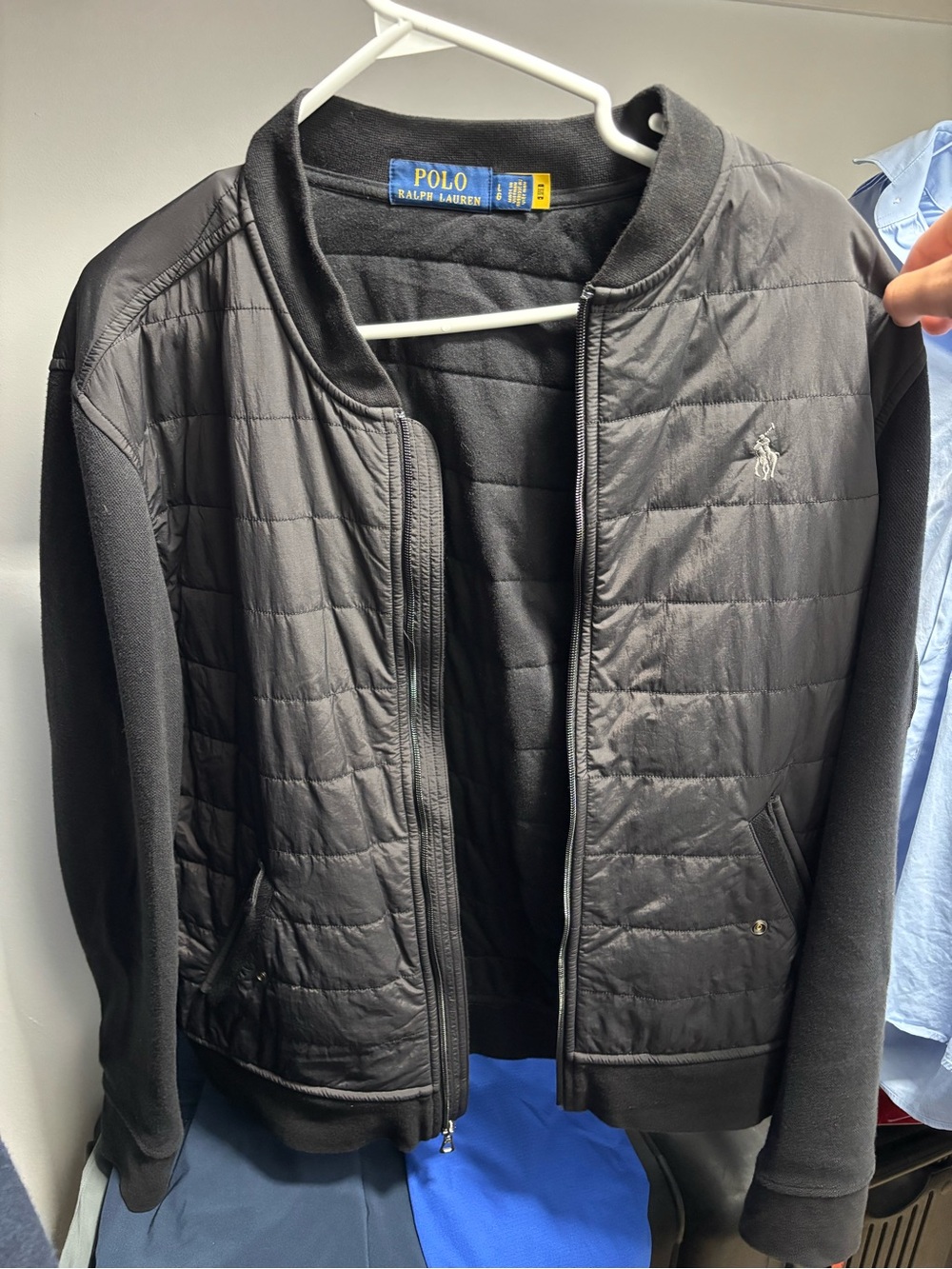 Ralph Lauren Black Quilted Front Lightweight Jacket